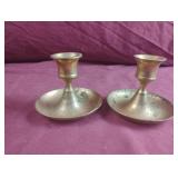 Set of 2 brass candle sticks
