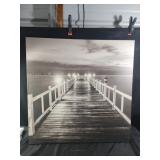 30x30 large dock scene wall decor
