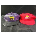 Vtg Camel Joe hat and old belt farmers hat