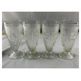 Set of 4 Jeanette Glass Chalices- Iris and