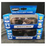 2 pair Hart tinted flex fit safety glasses