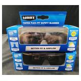 2 pair Hart tinted flex fit safety glasses