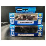 2 pair Hart tinted flex fit safety glasses