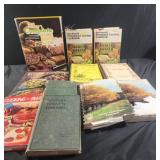 Assorted cookbooks, vintage cookbooks. Freezing