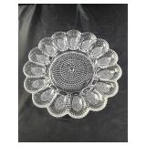 vintage Indiana Glass Hobnail Deviled Egg plate