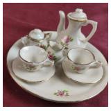 Vintage porcelain mini tea set. 10 pieces