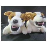 Plush corgi slippers