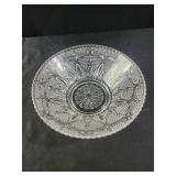 vintage Federal Glass Heritage Clear Stippled
