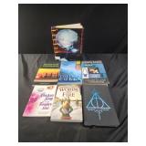 Assorted books and deathly hollows journal