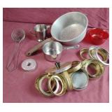 Aluminum strainer, canning lids and more.....