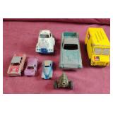 Vintage metal toy vehicles