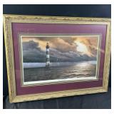 Morris Island SC Lighthouse Framed Picture