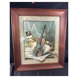 29x25" Framed Music Art Picture