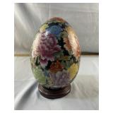 Vintage Satsuma Porcelain Egg Hand Painted