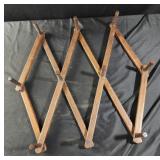 VTG Wood Wall Rack Accordion 10 Peg Multi-Purpose