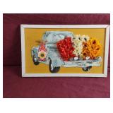 HAPPY gnome and truck sign 15 x 9