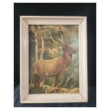 11x15 vtg deer painting
