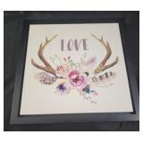 11x11 Love .. antlers wall decor
