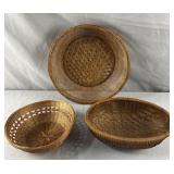 Lot of 3 Baskets