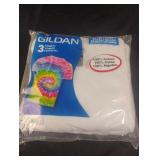 Gildan Adult size Large white tee shirts. Pack of