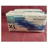 Vinyl exam gloves XL. 2-100 ct boxes.
