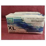 Vinyl exam gloves XL. 2-100 ct boxes.