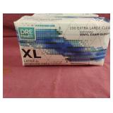 Vinyl exam gloves XL. 2-100 ct boxes.