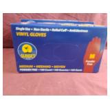Vinyl gloves size M. 3-100 ct boxes
