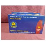 Vinyl gloves size M. 3-100 ct boxes