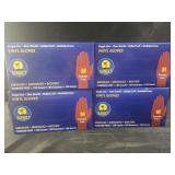 4 boxes 100 ct each medium vinyl gloves