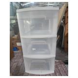 Sterlite white 3 drawer plastic storage