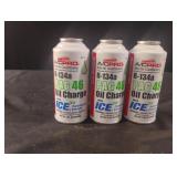 R-134a PAG 46 oil charge. 3-3 oz bottles