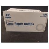 Lace paper dollies. 5-1000 ct boxes. White
