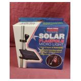 Solar flagpole micro light