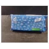 Lightly scented wipes. 2-80 ct packs.