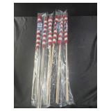6 packs 2 ct each USA flags on wooden sticks