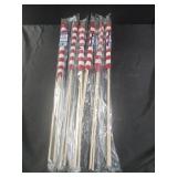 6 packs 2 ct each USA flags on wooden sticks