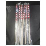 6 packs 2 ct each USA flags on wooden sticks