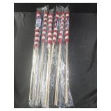 6 packs 2 ct each USA flags on wooden sticks