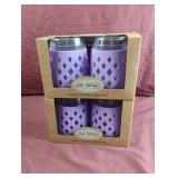 Silicone wrapped glassware. 2 sets. 2-17 fl. oz