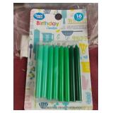 Green candles. 6-16 ct packa