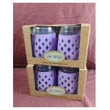 Silicone wrapped glassware. 2 sets. 2-17 fl. oz