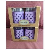 Silicone wrapped glassware. 2 sets. 2-17 fl. oz