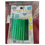 Green candles. 6-16 ct packa