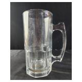 Extra Large Heavy Bottom Beer Mug Clear Glass