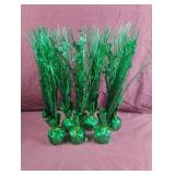 Green foil spray centerpiece. 6 total