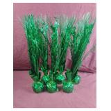 Green foil spray centerpiece. 6 total