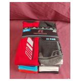 Russell Performance socks. Size L. 10 pairs