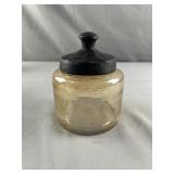 Lidded Shay Canister Amber Glass