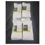 4 pks 2 ea size Medium white soccer socks